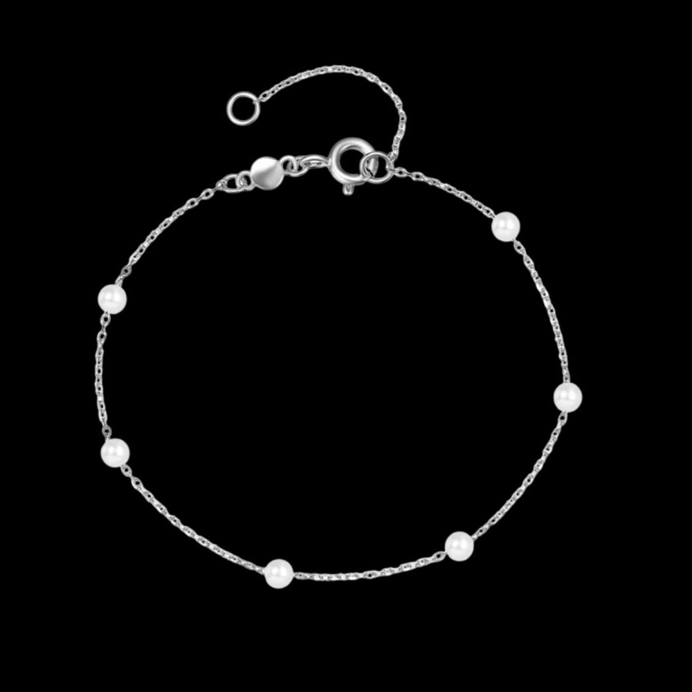 Sterling Silver Pearl Bracelet
